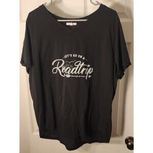 Maurices Roadtrip Tee Black 1X Let’s Go On a Roadtrip Graphic